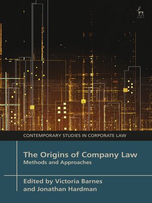 cover image of The Origins of Company Law
